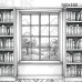 Tło fotograficzne – ilustracyjna biblioteka z oknem i parkietem | 3713